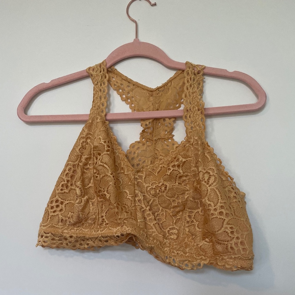 Goldenrod lace bralette